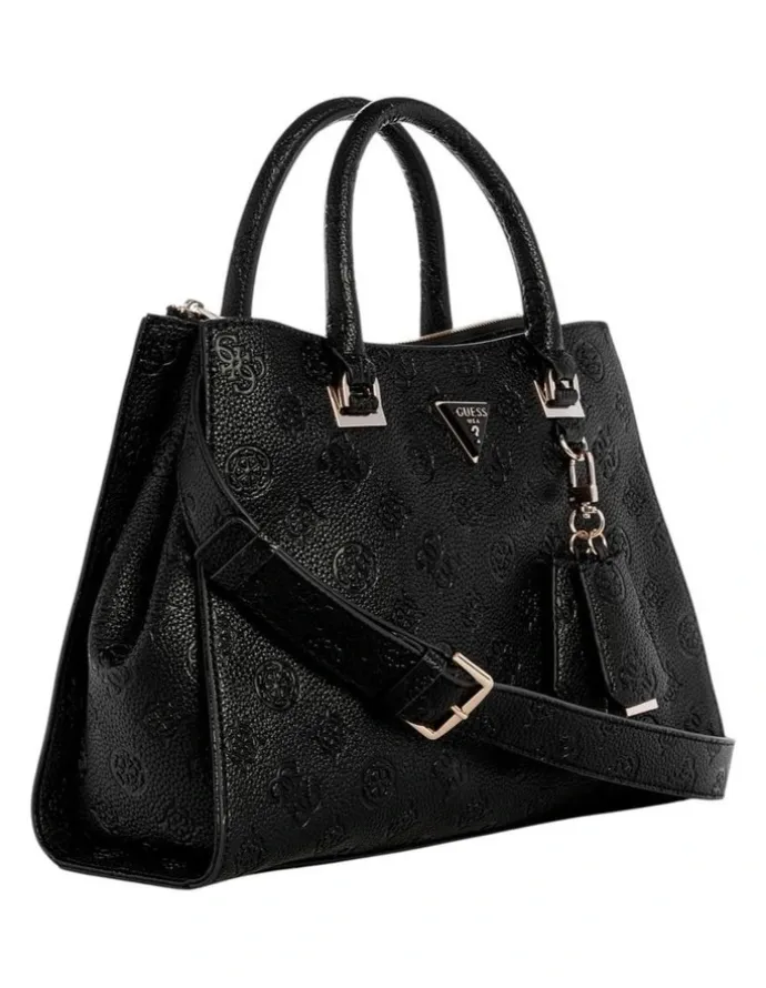 Guess Cresidia Society Satchel Bag in Black