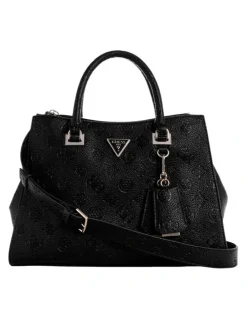 Guess Cresidia Society Satchel Bag in Black