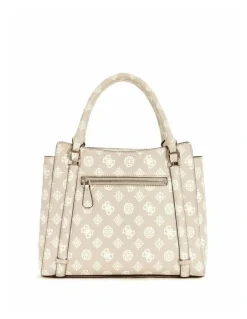 Guess Daryna Double Compartment Satchel in Sand Logo