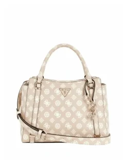 Guess Daryna Double Compartment Satchel in Sand Logo