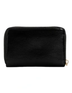 Guess Dea Medium Zip Around Wallet in Black