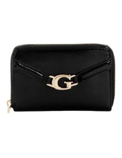 Guess Dea Medium Zip Around Wallet in Black