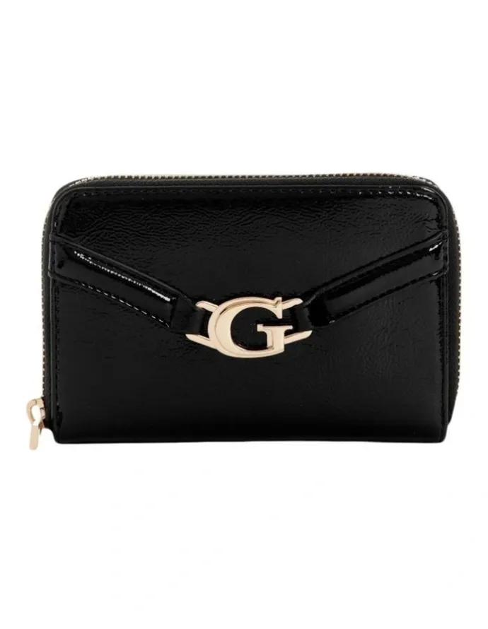 Guess Dea Medium Zip Around Wallet in Black