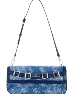Guess Dovie Flap Shoulder Bag in Blue