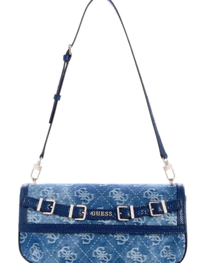 Guess Dovie Flap Shoulder Bag in Blue