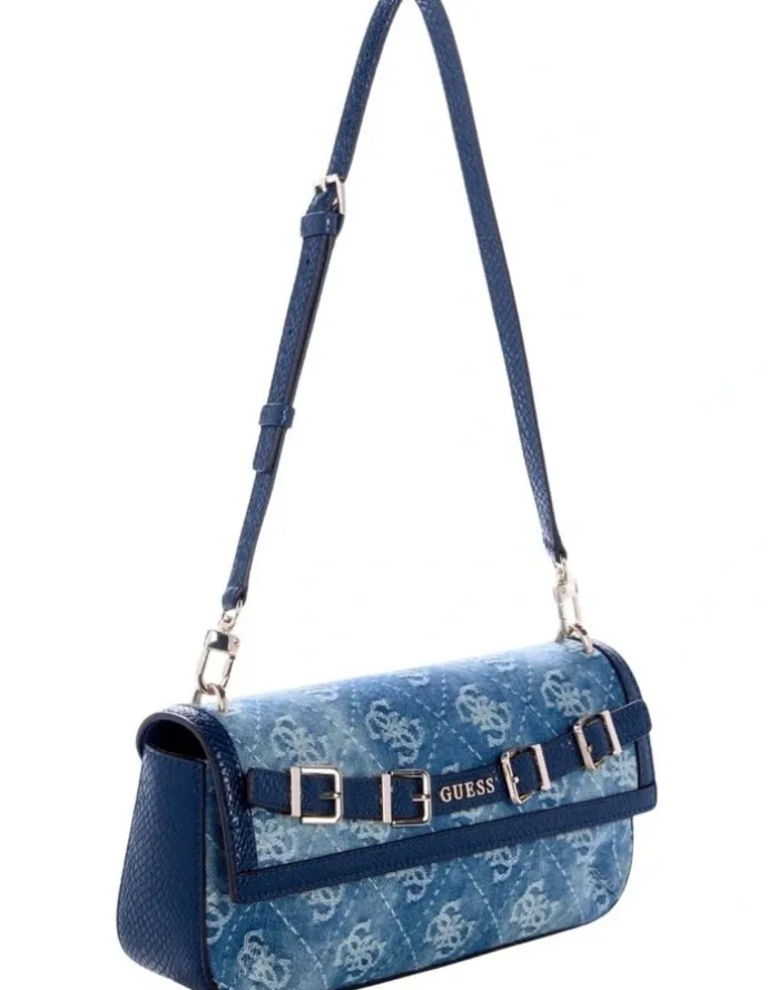 Guess Dovie Flap Shoulder Bag in Blue