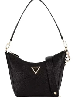 Guess Eco Gloriana Top Zip Shoulder Bag in Black