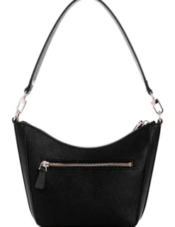 Guess Eco Gloriana Top Zip Shoulder Bag in Black