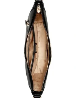 Guess Eco Gloriana Top Zip Shoulder Bag in Black