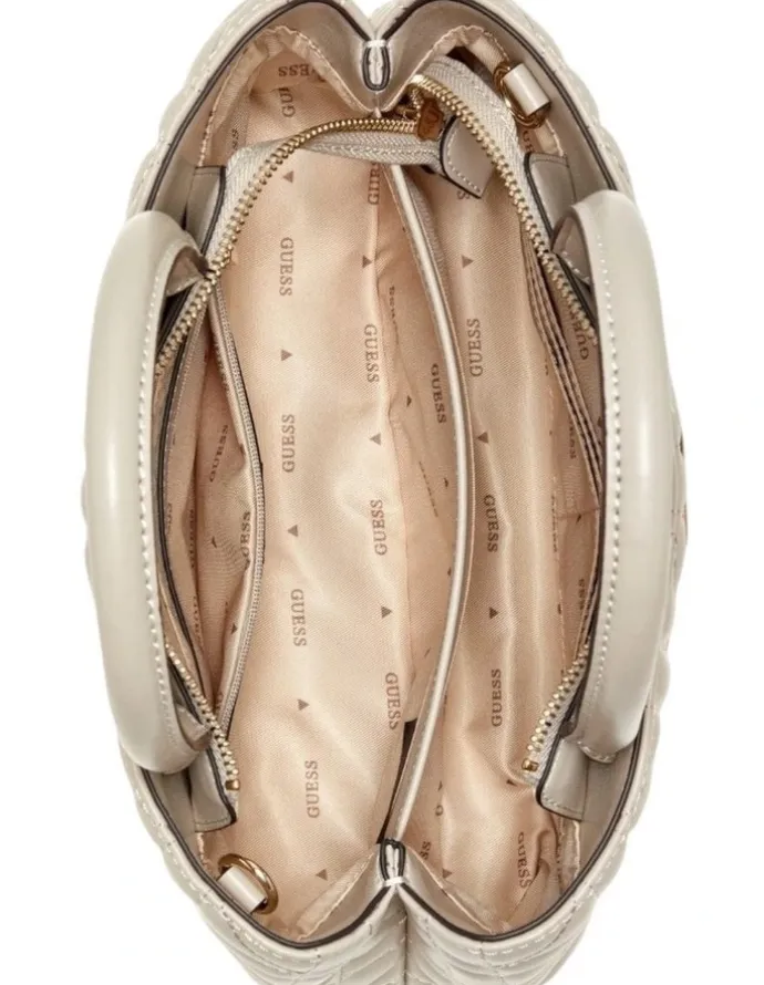 Guess Edita Elite Satchel Bag in Light Taupe
