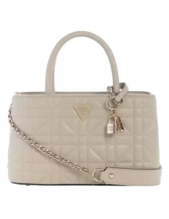Guess Edita Elite Satchel Bag in Light Taupe