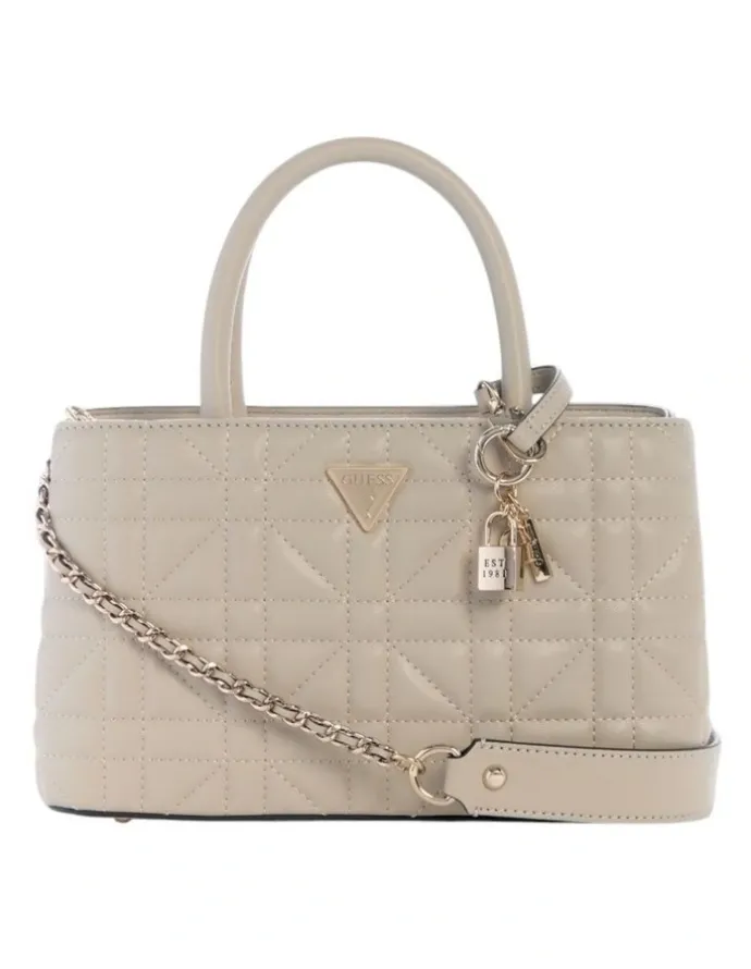 Guess Edita Elite Satchel Bag in Light Taupe