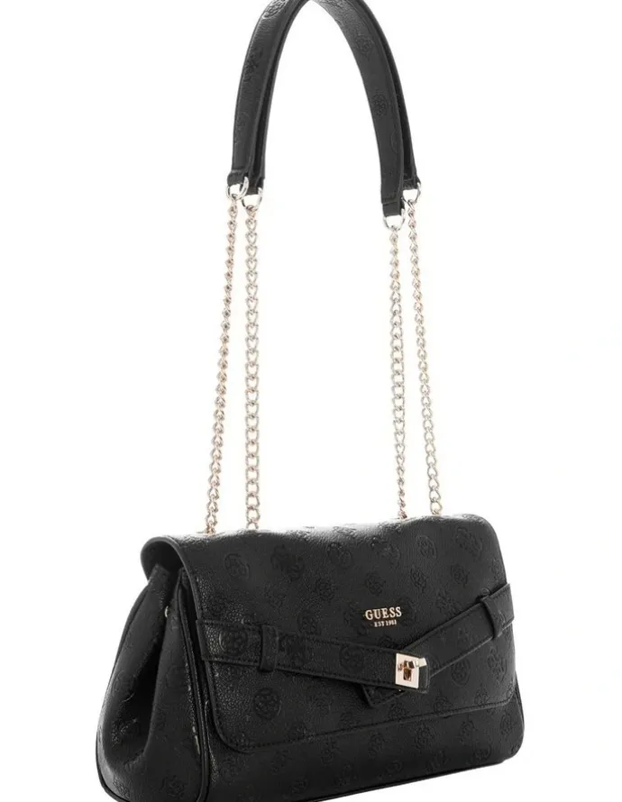 Guess Ella Logo Crossbody Bag in Black Logo