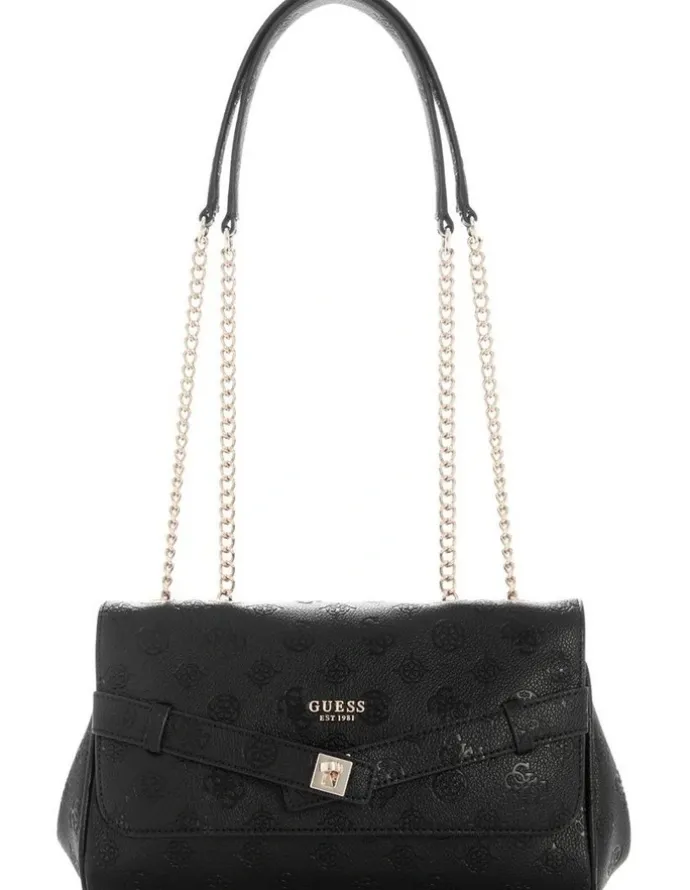 Guess Ella Logo Crossbody Bag in Black Logo