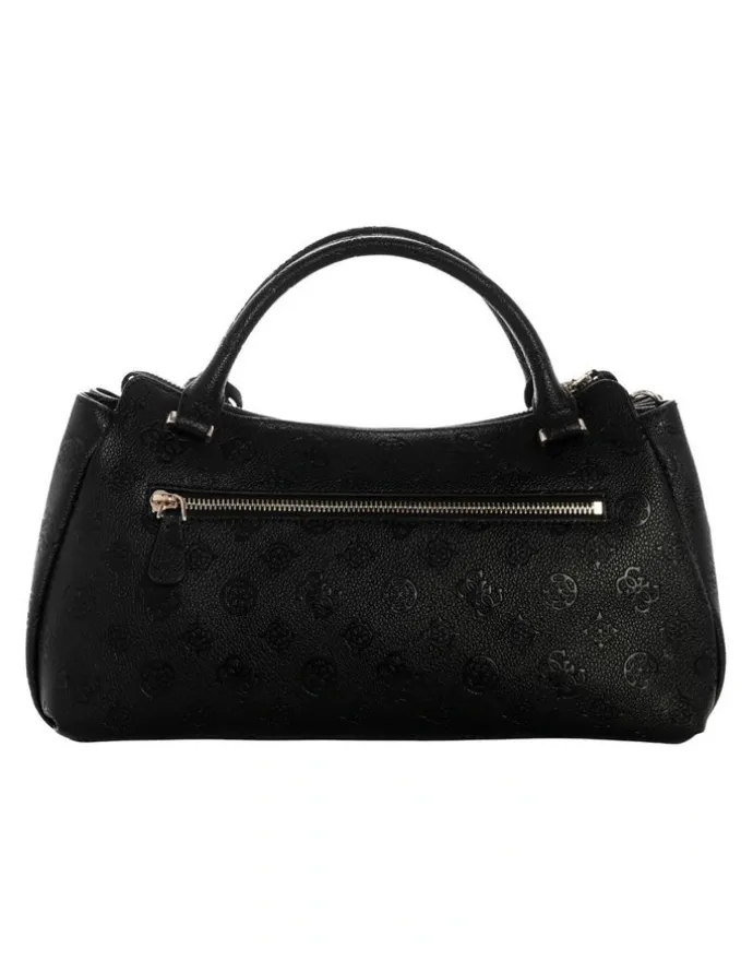 Guess Ella Logo Satchel Bag in Black Logo