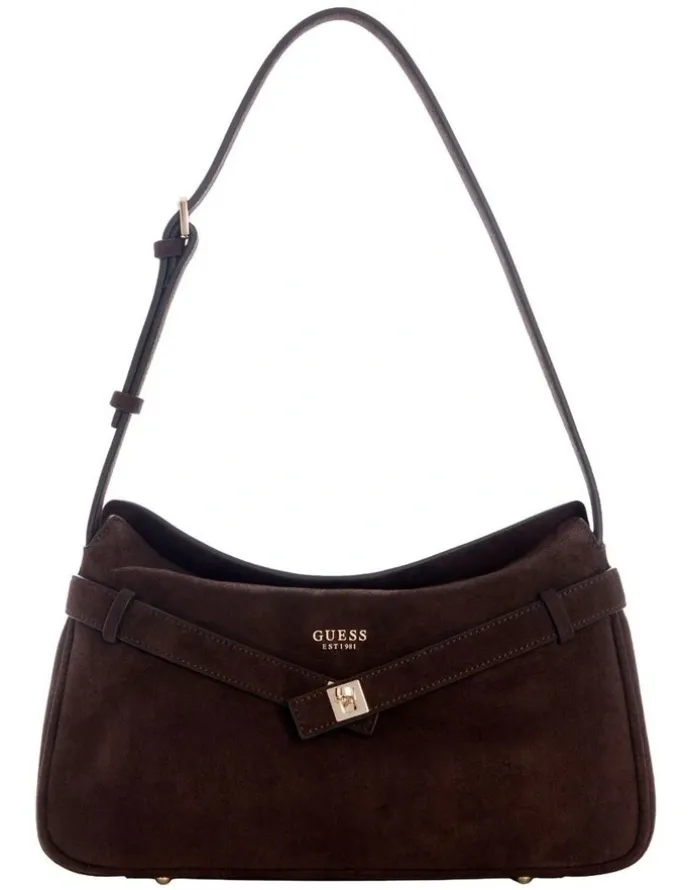 Guess Ella Satchel Bag in Espresso
