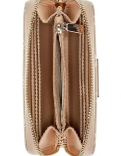 Guess Emelie Medium Zip Around Wallet in Multi Logo