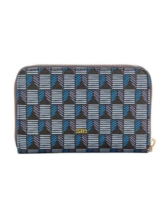 Guess G Wave Medium Wallet in Blue Logo