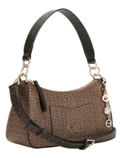 Guess Gabbi Mini Top Zip Bag in Cocoa Multi