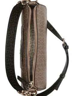 Guess Gabbi Mini Top Zip Bag in Cocoa Multi