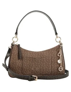 Guess Gabbi Mini Top Zip Bag in Cocoa Multi