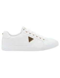 Guess Garda Triangle Logo Sneaker in White
