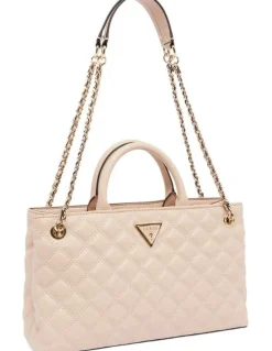 Guess Giully Girlfriend Satchel Bag in Light Beige