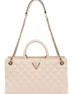 Guess Giully Girlfriend Satchel Bag in Light Beige