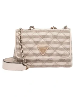 Guess Giully II Mini Convertible Flap Bag in Beige