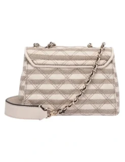 Guess Giully II Mini Convertible Flap Bag in Beige