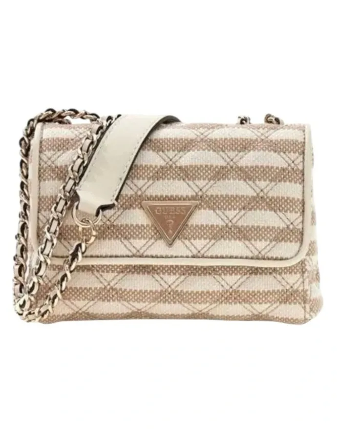 Guess Giully II Mini Convertible Flap Bag in Beige