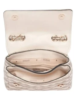 Guess Giully II Mini Convertible Flap Bag in Beige