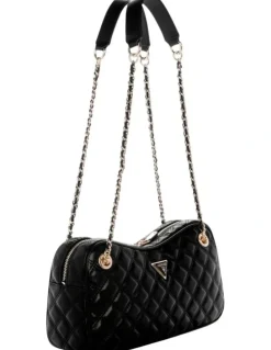 Guess Giully II Shoulder Satchel Bag in Black