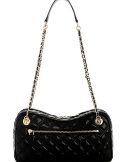 Guess Giully II Shoulder Satchel Bag in Black