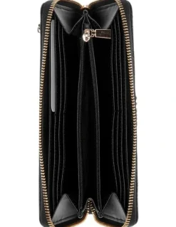 Guess Giully Large Zip Around Wallet in Black