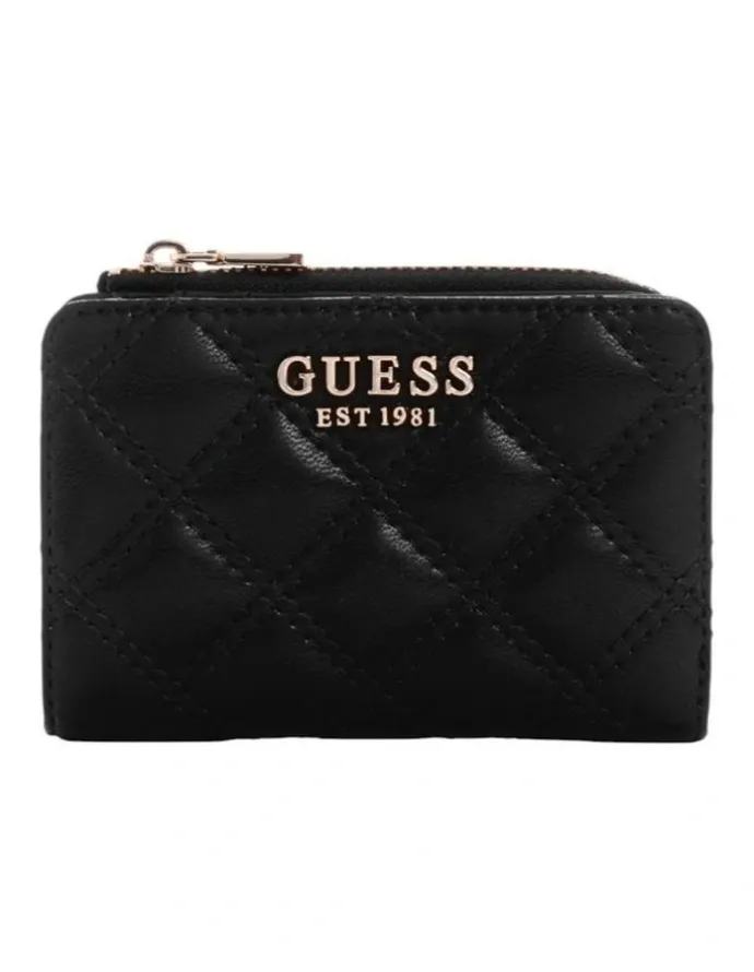 Guess Giully Zip Around Card Case in Black