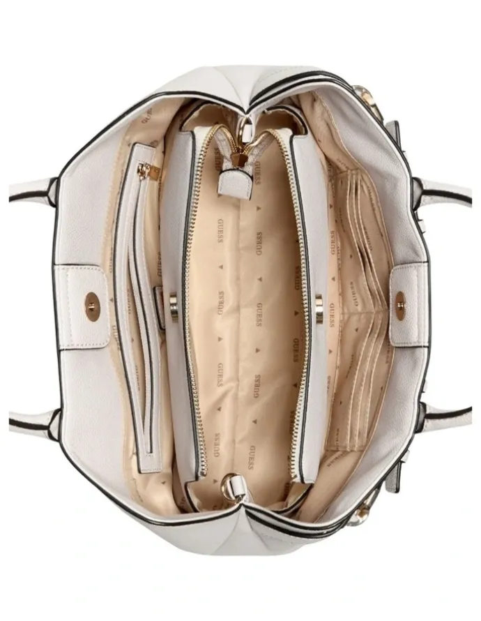 Guess Gregoria Girlfriend Satchel Bag in Stone