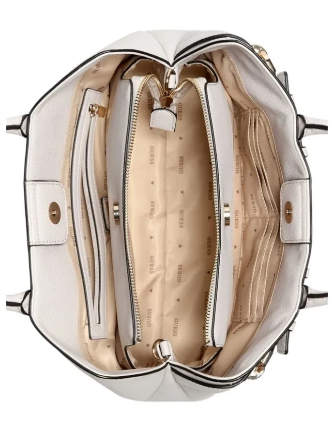 Guess Gregoria Girlfriend Satchel Bag in Stone