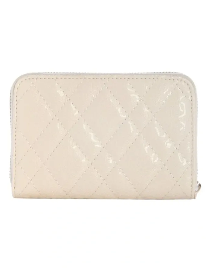 Guess Isemay Medium Zip Around Wallet in Cream