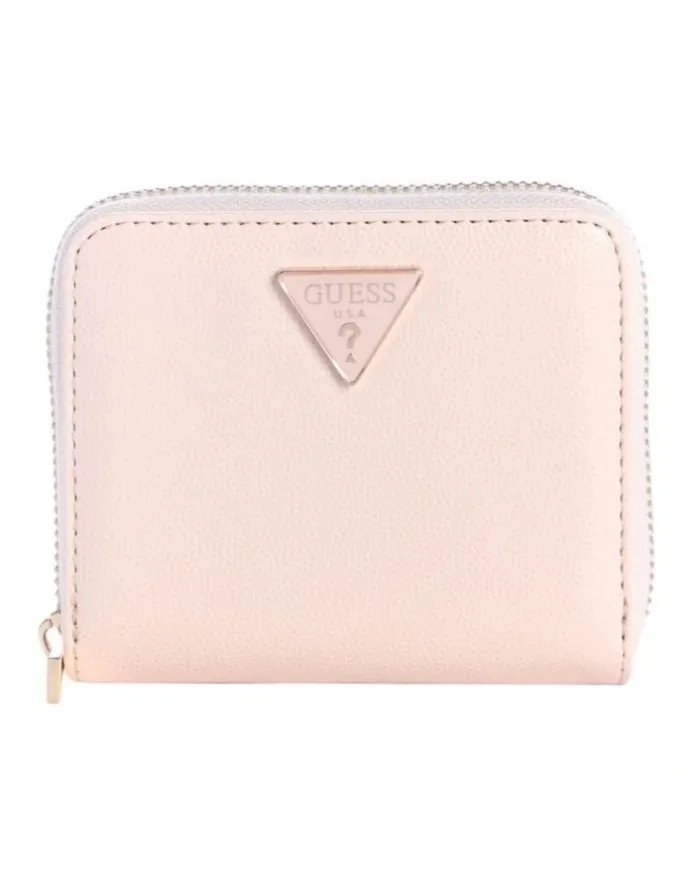 Guess Isobel Small Zip Around Wallet in Light Rose