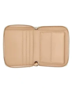 Guess Isobel Small Zip Around Wallet in Light Rose