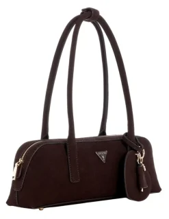 Guess Isobel Sml Satchel Bag IN Espresso