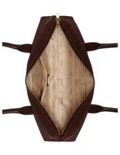 Guess Isobel Sml Satchel Bag IN Espresso