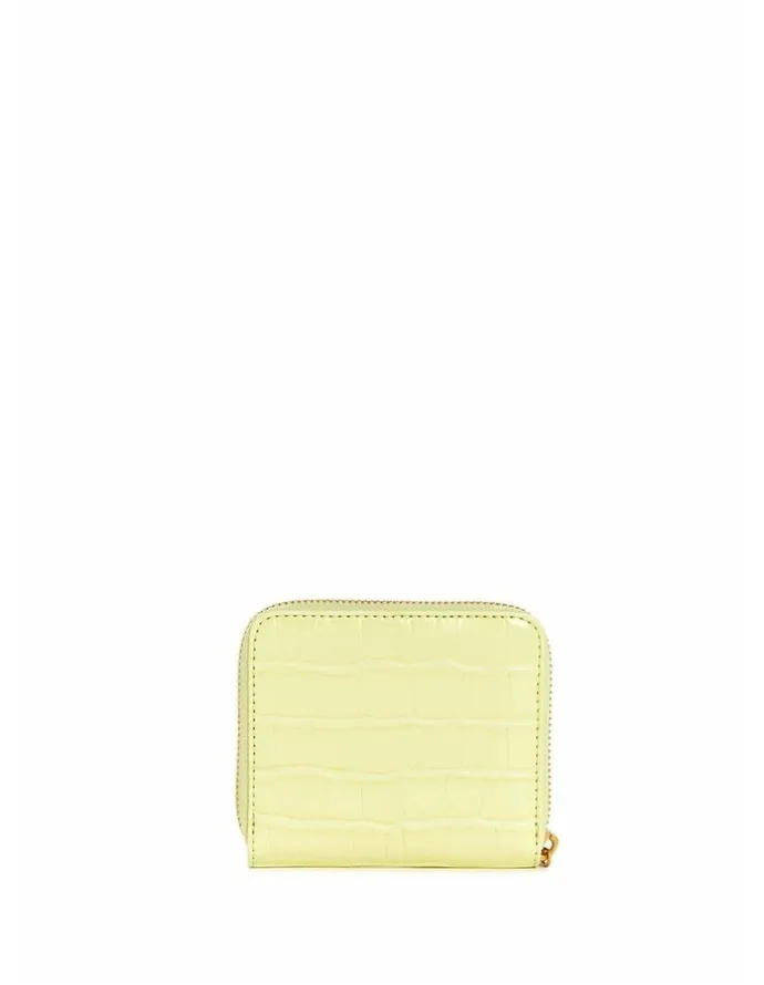 Guess James Croco Small Wallet in Light Lime