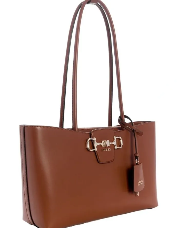 Guess Janie Girlfriend Tote Bag in Cognac