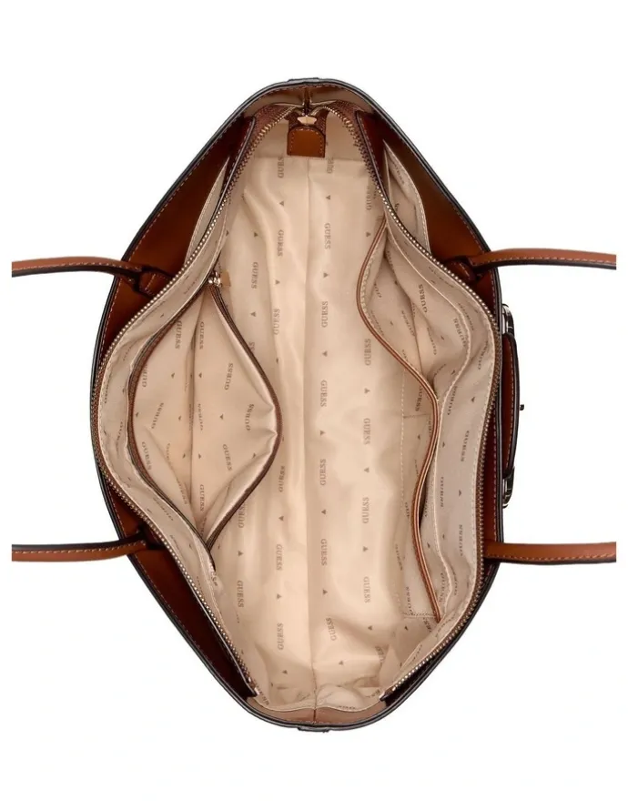 Guess Janie Girlfriend Tote Bag in Cognac