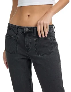 Guess Jeans G09 Bootcut Patch Pockets Jeans W5BA3VD0832 in Black