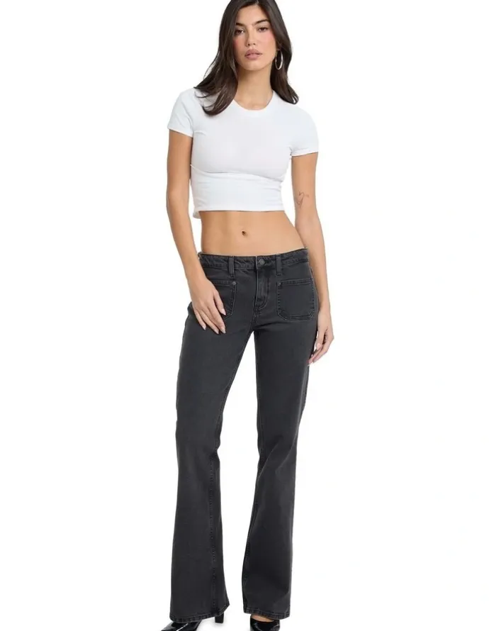 Guess Jeans G09 Bootcut Patch Pockets Jeans W5BA3VD0832 in Black