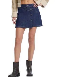 Guess Jeans Wrap Skort in Blue