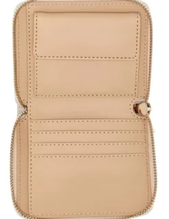 Guess Jessa Small Zip Around Wallet in Brown